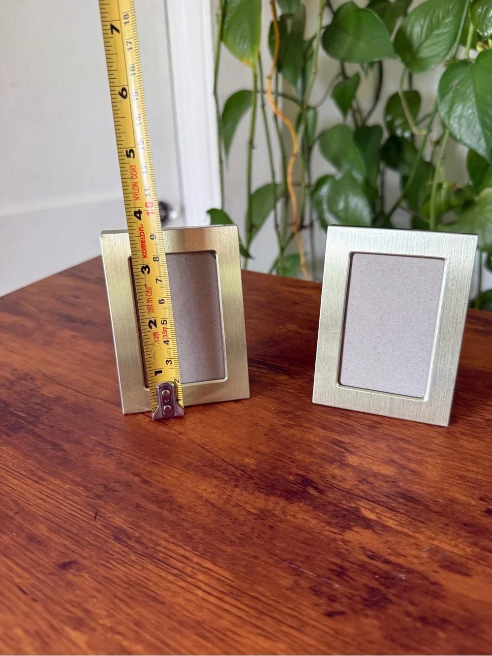Set of 2 Brushed Gold Picture Frames small vintage